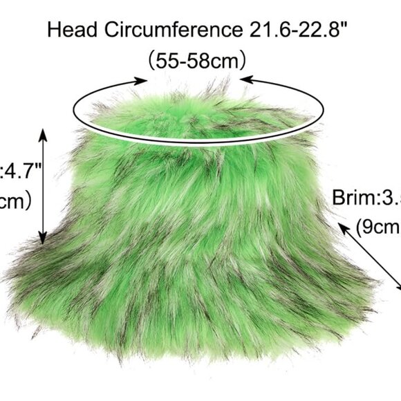 Faux Fur Bucket Hat Winter Warm Fuzzy Fluffy Fisherman Cap Adjustable main image 4